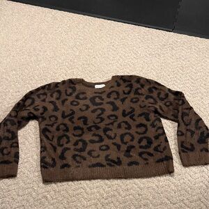 Bella Dahl Leopard Print Brown/black  Sweater